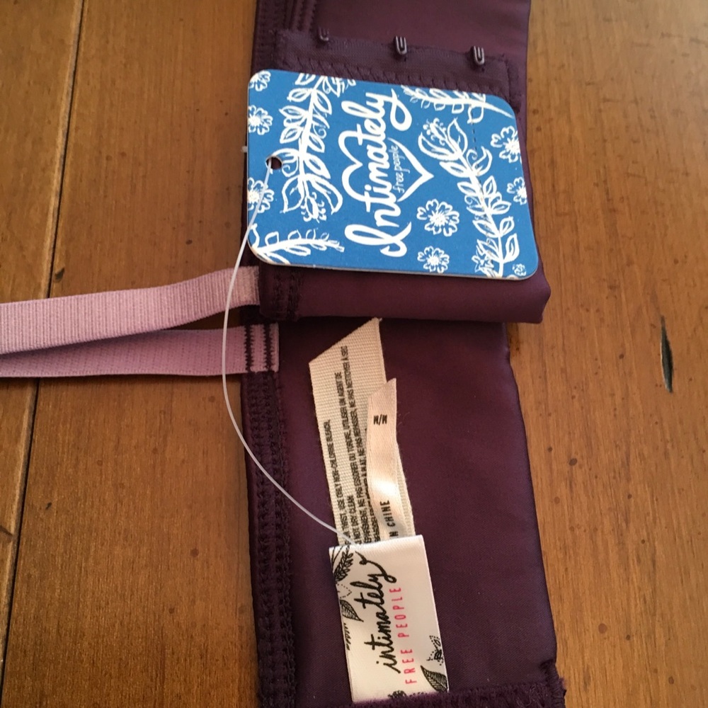 NWT FREE PEOPLE SATIN & LACE VIOLET/PLUM - Picture 5 of 7